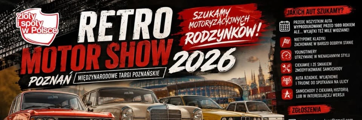 Strefa Zloty i Spoty w Polsce i Przyjaciele na Retro Motor Show 2026